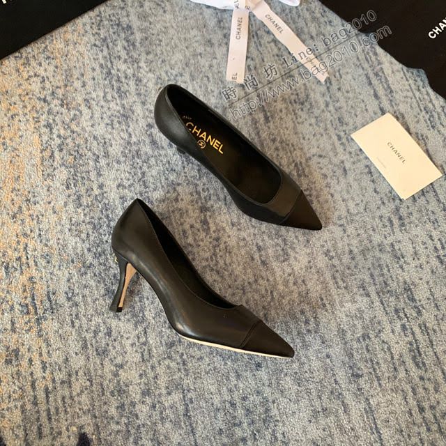Chanel女鞋 香奈兒2020Cruise新款 小香單鞋 Chanel羊皮高跟涼鞋  naq1120
